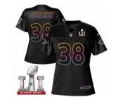 Women's Nike Atlanta Falcons #38 Dashon Goldson Game Black Fashion Super Bowl LI 51 NFL Jersey