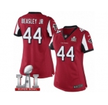 Women's Nike Atlanta Falcons #44 Vic Beasley Limited Red Team Color Super Bowl LI 51 NFL Jersey