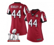 Women's Nike Atlanta Falcons #44 Vic Beasley Limited Red Team Color Super Bowl LI 51 NFL Jersey