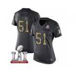 Women's Nike Atlanta Falcons #51 Alex Mack Limited Black 2016 Salute to Service Super Bowl LI 51 NFL Jersey