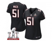 Women's Nike Atlanta Falcons #51 Alex Mack Limited Black Alternate Super Bowl LI 51 NFL Jersey