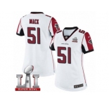 Women's Nike Atlanta Falcons #51 Alex Mack Limited White Super Bowl LI 51 NFL Jersey
