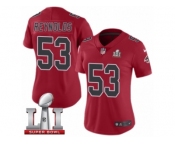 Women's Nike Atlanta Falcons #53 LaRoy Reynolds Limited Red Rush Super Bowl LI 51 NFL Jersey