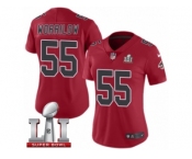 Women's Nike Atlanta Falcons #55 Paul Worrilow Limited Red Rush Super Bowl LI 51 NFL Jersey