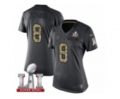 Women's Nike Atlanta Falcons #8 Matt Schaub Limited Black 2016 Salute to Service Super Bowl LI 51 NFL Jersey