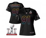 Women's Nike Atlanta Falcons #91 Courtney Upshaw Game Black Fashion Super Bowl LI 51 NFL Jersey