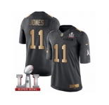 Youth Nike Atlanta Falcons #11 Julio Jones Limited Black Gold Salute to Service Super Bowl LI 51 NFL Jersey