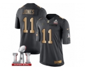 Youth Nike Atlanta Falcons #11 Julio Jones Limited Black Gold Salute to Service Super Bowl LI 51 NFL Jersey