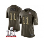 Youth Nike Atlanta Falcons #11 Julio Jones Limited Green Salute to Service Super Bowl LI 51 NFL Jersey
