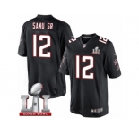 Youth Nike Atlanta Falcons #12 Mohamed Sanu Limited Black Alternate Super Bowl LI 51 NFL Jersey