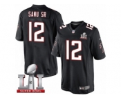 Youth Nike Atlanta Falcons #12 Mohamed Sanu Limited Black Alternate Super Bowl LI 51 NFL Jersey