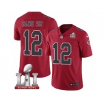 Youth Nike Atlanta Falcons #12 Mohamed Sanu Limited Red Rush Super Bowl LI 51 NFL Jersey
