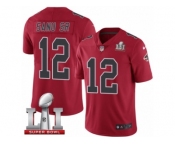Youth Nike Atlanta Falcons #12 Mohamed Sanu Limited Red Rush Super Bowl LI 51 NFL Jersey