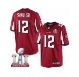 Youth Nike Atlanta Falcons #12 Mohamed Sanu Limited Red Team Color Super Bowl LI 51 NFL Jersey