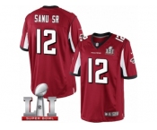 Youth Nike Atlanta Falcons #12 Mohamed Sanu Limited Red Team Color Super Bowl LI 51 NFL Jersey