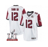 Youth Nike Atlanta Falcons #12 Mohamed Sanu Limited White Super Bowl LI 51 NFL Jersey