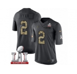 Youth Nike Atlanta Falcons #2 Matt Ryan Limited Black 2016 Salute to Service Super Bowl LI 51 NFL Jersey