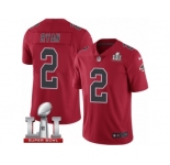 Youth Nike Atlanta Falcons #2 Matt Ryan Limited Red Rush Super Bowl LI 51 NFL Jersey