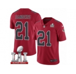 Youth Nike Atlanta Falcons #21 Deion Sanders Limited Red Rush Super Bowl LI 51 NFL Jersey
