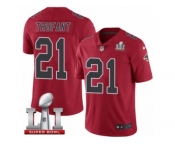 Youth Nike Atlanta Falcons #21 Desmond Trufant Limited Red Rush Super Bowl LI 51 NFL Jersey