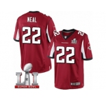 Youth Nike Atlanta Falcons #22 Keanu Neal Limited Red Team Color Super Bowl LI 51 NFL Jersey