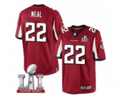 Youth Nike Atlanta Falcons #22 Keanu Neal Limited Red Team Color Super Bowl LI 51 NFL Jersey