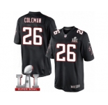 Youth Nike Atlanta Falcons #26 Tevin Coleman Limited Black Alternate Super Bowl LI 51 NFL Jersey