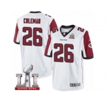 Youth Nike Atlanta Falcons #26 Tevin Coleman Limited White Super Bowl LI 51 NFL Jersey