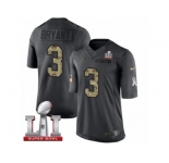 Youth Nike Atlanta Falcons #3 Matt Bryant Limited Black 2016 Salute to Service Super Bowl LI 51 NFL Jersey