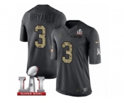 Youth Nike Atlanta Falcons #3 Matt Bryant Limited Black 2016 Salute to Service Super Bowl LI 51 NFL Jersey
