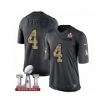 Youth Nike Atlanta Falcons #4 Brett Favre Limited Black 2016 Salute to Service Super Bowl LI 51 NFL Jersey
