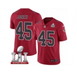 Youth Nike Atlanta Falcons #45 Deion Jones Limited Red Rush Super Bowl LI 51 NFL Jersey