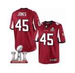 Youth Nike Atlanta Falcons #45 Deion Jones Limited Red Team Color Super Bowl LI 51 NFL Jersey