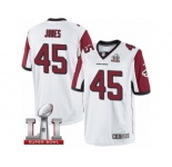Youth Nike Atlanta Falcons #45 Deion Jones Limited White Super Bowl LI 51 NFL Jersey