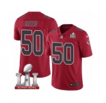 Youth Nike Atlanta Falcons #50 Brooks Reed Limited Red Rush Super Bowl LI 51 NFL Jersey