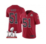 Youth Nike Atlanta Falcons #51 Alex Mack Limited Red Rush Super Bowl LI 51 NFL Jersey
