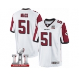 Youth Nike Atlanta Falcons #51 Alex Mack Limited White Super Bowl LI 51 NFL Jersey