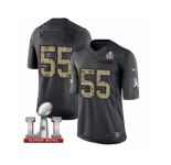 Youth Nike Atlanta Falcons #55 Paul Worrilow Limited Black 2016 Salute to Service Super Bowl LI 51 NFL Jersey