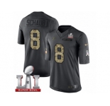 Youth Nike Atlanta Falcons #8 Matt Schaub Limited Black 2016 Salute to Service Super Bowl LI 51 NFL Jersey