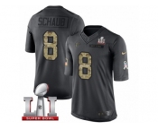 Youth Nike Atlanta Falcons #8 Matt Schaub Limited Black 2016 Salute to Service Super Bowl LI 51 NFL Jersey