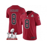 Youth Nike Atlanta Falcons #8 Matt Schaub Limited Red Rush Super Bowl LI 51 NFL Jersey
