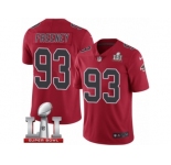 Youth Nike Atlanta Falcons #93 Dwight Freeney Limited Red Rush Super Bowl LI 51 NFL Jersey