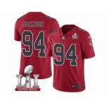 Youth Nike Atlanta Falcons #94 Tyson Jackson Limited Red Rush Super Bowl LI 51 NFL Jersey