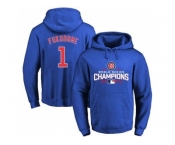 Chicago Cubs #1 Kosuke Fukudome Blue 2016 World Series Champions Pullover Baseball Hoodie