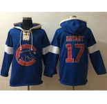 Chicago Cubs #17 Kris Bryant Blue Pullover MLB Hoodie