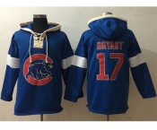 Chicago Cubs #17 Kris Bryant Blue Pullover MLB Hoodie