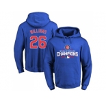 Chicago Cubs #26 Billy Williams Blue 2016 World Series Champions Pullover Baseball Hoodie