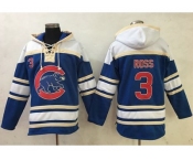 Chicago Cubs #3 David Ross Blue Sawyer Hooded Sweatshirt MLB Hoodie