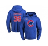 Chicago Cubs #38 Carlos Zambrano Blue 2016 World Series Champions Primary Logo Pullover Baseball Hoodie