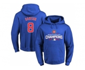 Chicago Cubs #8 Andre Dawson Blue 2016 World Series Champions Pullover Baseball Hoodie